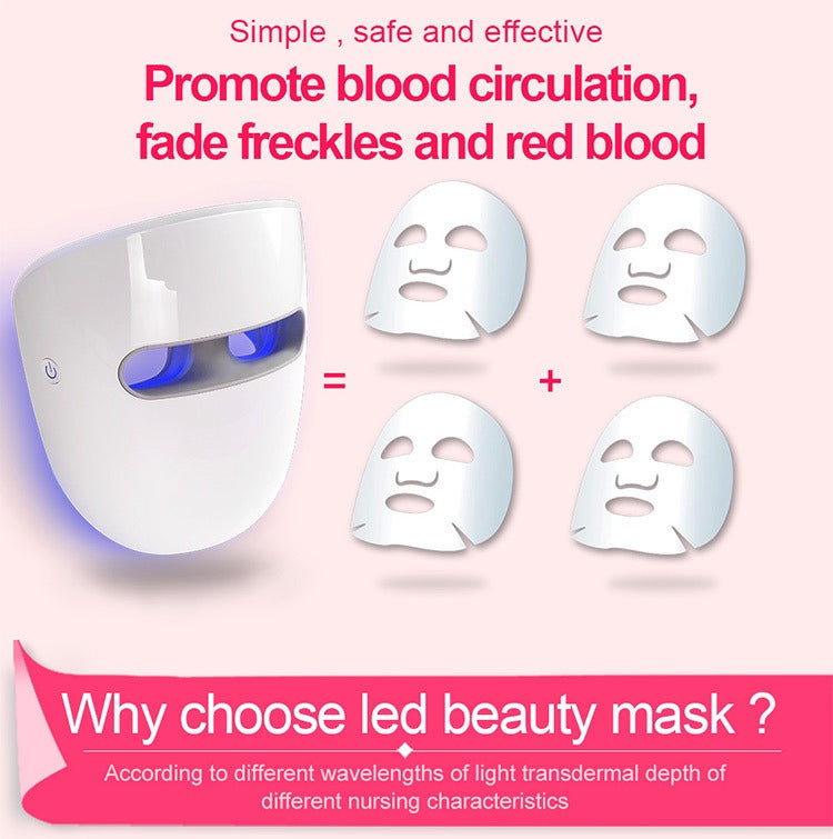 Máscara Facial com Terapia de Fótons LED