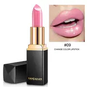 Perlmuttfarbener metallischer Goldlippenstift