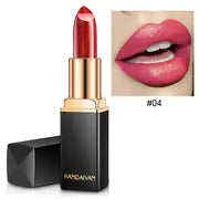 Perlmuttfarbener metallischer Goldlippenstift