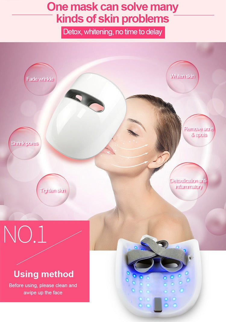 Máscara Facial com Terapia de Fótons LED