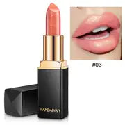 Perlmuttfarbener metallischer Goldlippenstift